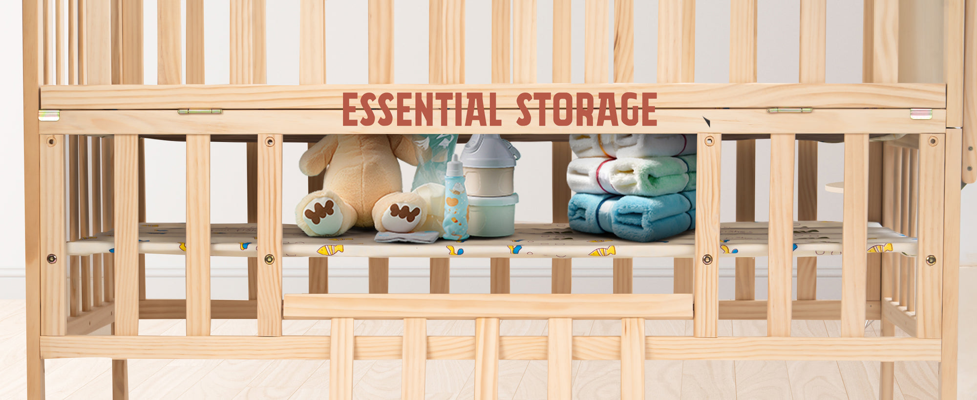 Baybee Crolla 3 in 1 Wooden Cradle for New Born Baby — slide 2