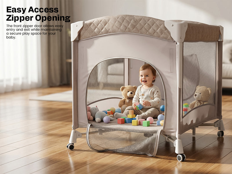 Baybee 3 IN 1 Baby Bedside Crib with Playpen for Babies — slide 1