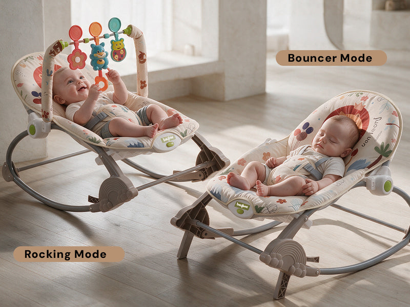 Baybee 2 in 1 Baby Rocker & Bouncer, 3-Position Recline — slide 2