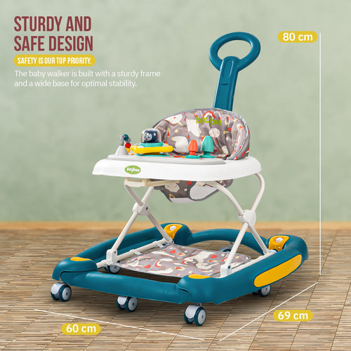 Baybee Clofi 2 in 1 Baby Walker for Kids with Rocker, Push Handle, 3 Height Adjustable BAYBEE