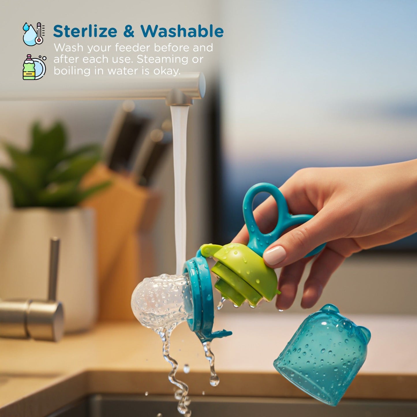 Baybee Silicone Fruit Nibbler & Baby Food Feeder Baby Teether & Pacifier Baybee India