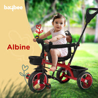 Baybee Albine 2 in 1 Baby Tricycle for Kids, Plug N Play Kids tricycle with Adjustable Parental Control