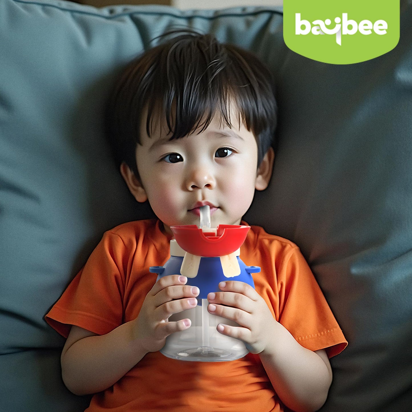 Baybee Bubbly Baby Sipper Water Bottle with Soft Silicone Straw and Adjustable Strap BAYBEE