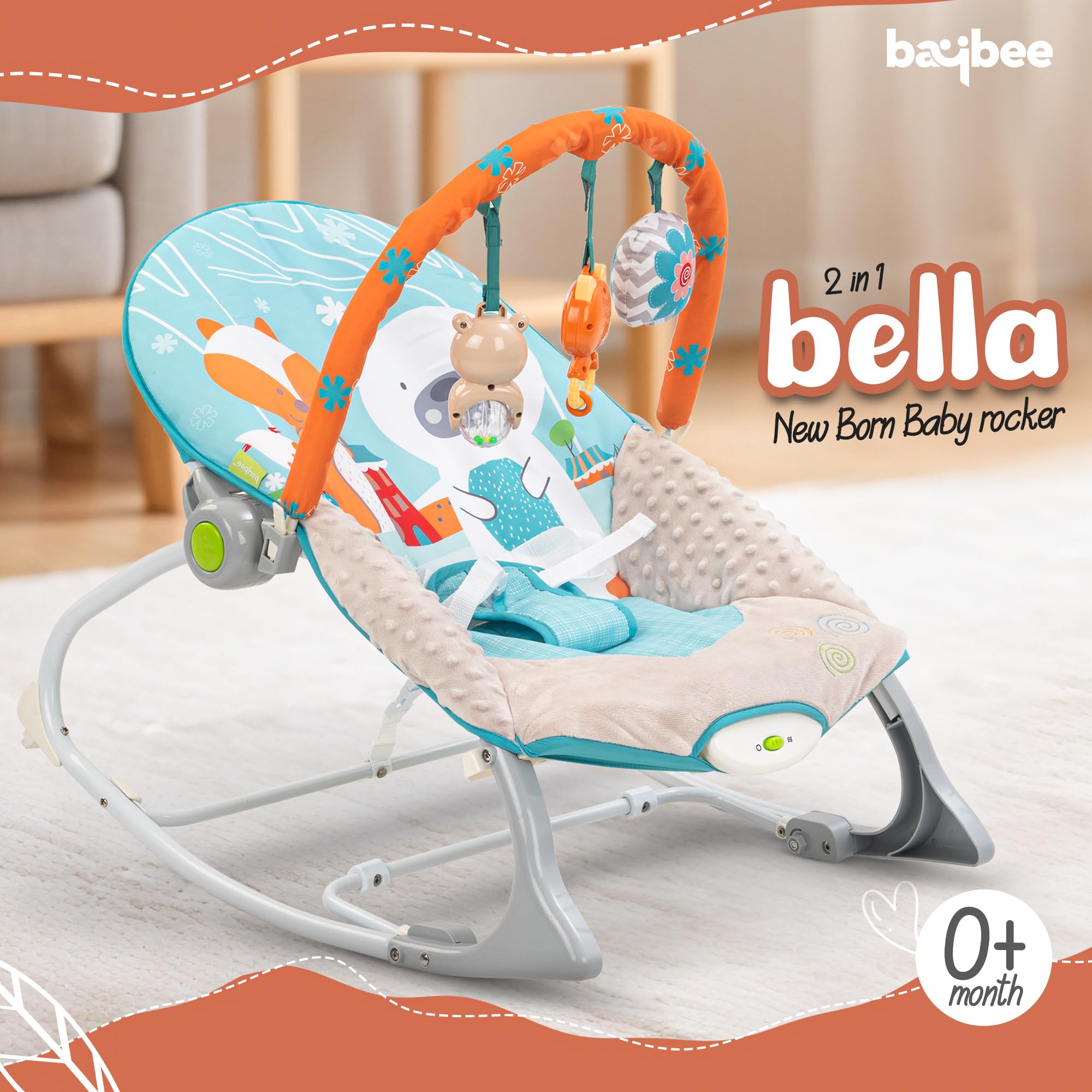 Baybee 2 in 1 Bella Baby Rocker and Chair for Babies 0 to 2 Years Boys Baybee India