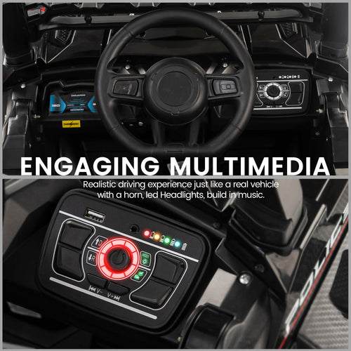 Baybee Police Edition Battery Operated Jeep for Kids, Ride on Baby Car with Music & Light | Kids Jeep Rechargeable Battery Car for 3 to 8 Years Boy Girl BAYBEE