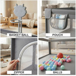 Baybee Kids Playpen for Babies with Basket Ball Hoop ( 200x180CM) Baybee