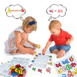 Baybee Wooden Alphabets and Color Learning Educational Board for Kids Alphabets Puzzle with Knob
