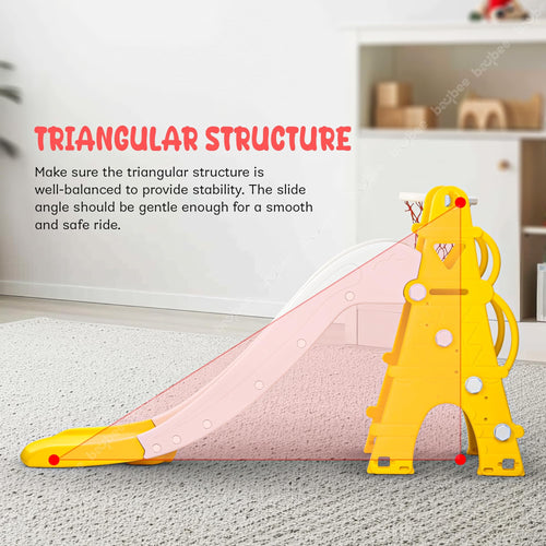 Baybee 2 in 1 Caste Sliders for Kids, Foldable Garden Kids Slider with Basketball Hook Baybee India