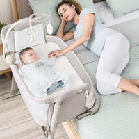 BAYBEE Cradella Cradle for Baby Cot with Adjustable Height, Portable & Mosquito Net 