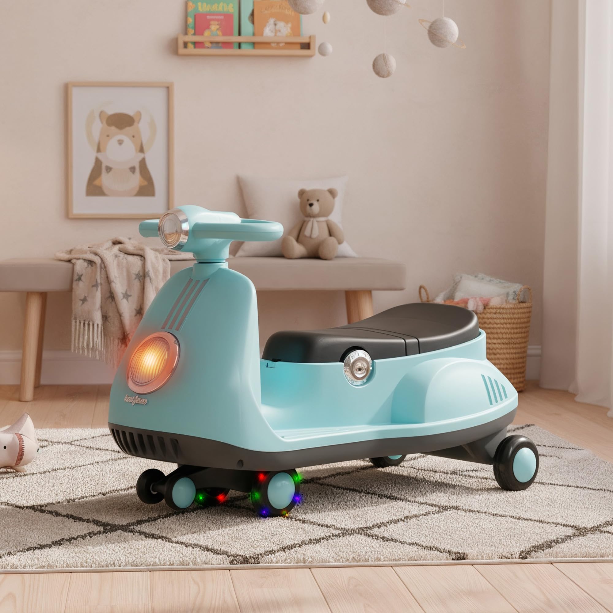 Baybee Gliddo Baby Swing Car for Kids Twister Push Ride on Cars with 360° Steering