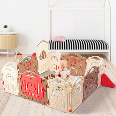 Baybee Kids Playards Playpen for Babies, Smart Portable Baby Activity with Safety Door Lock & Side Guard-  Upto 5 Years boys Girls (12 Panels) BAYBEE