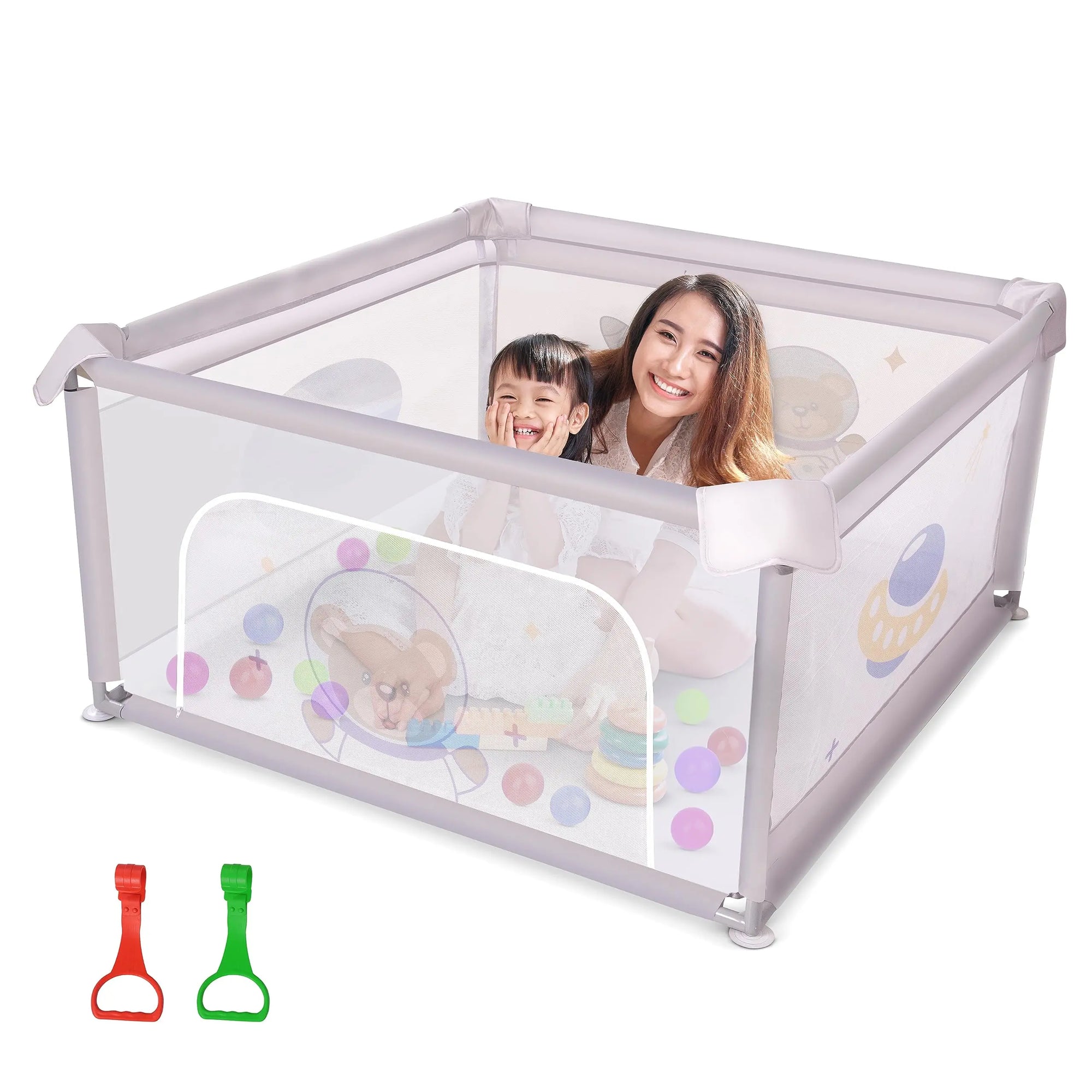 Baybee Playard Playpen for Kids, Smart Folding & Portable Baby Activity with Safety Lock 125 * 125 CM