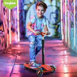 Baybee Cruze Pro Kick Scooter for Kids | Foldable Kids Scooter with 3 Height Adjustable Handle & Brake | Skate Scooter with Lights & Music | Runner Scooter for Kids 2 to 8 Years Boys Girls