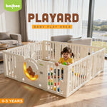 Baybee Cozybear Foldable Playard for Baby Activity Safety Fence Gate with Glowing Moon Light Baybee India