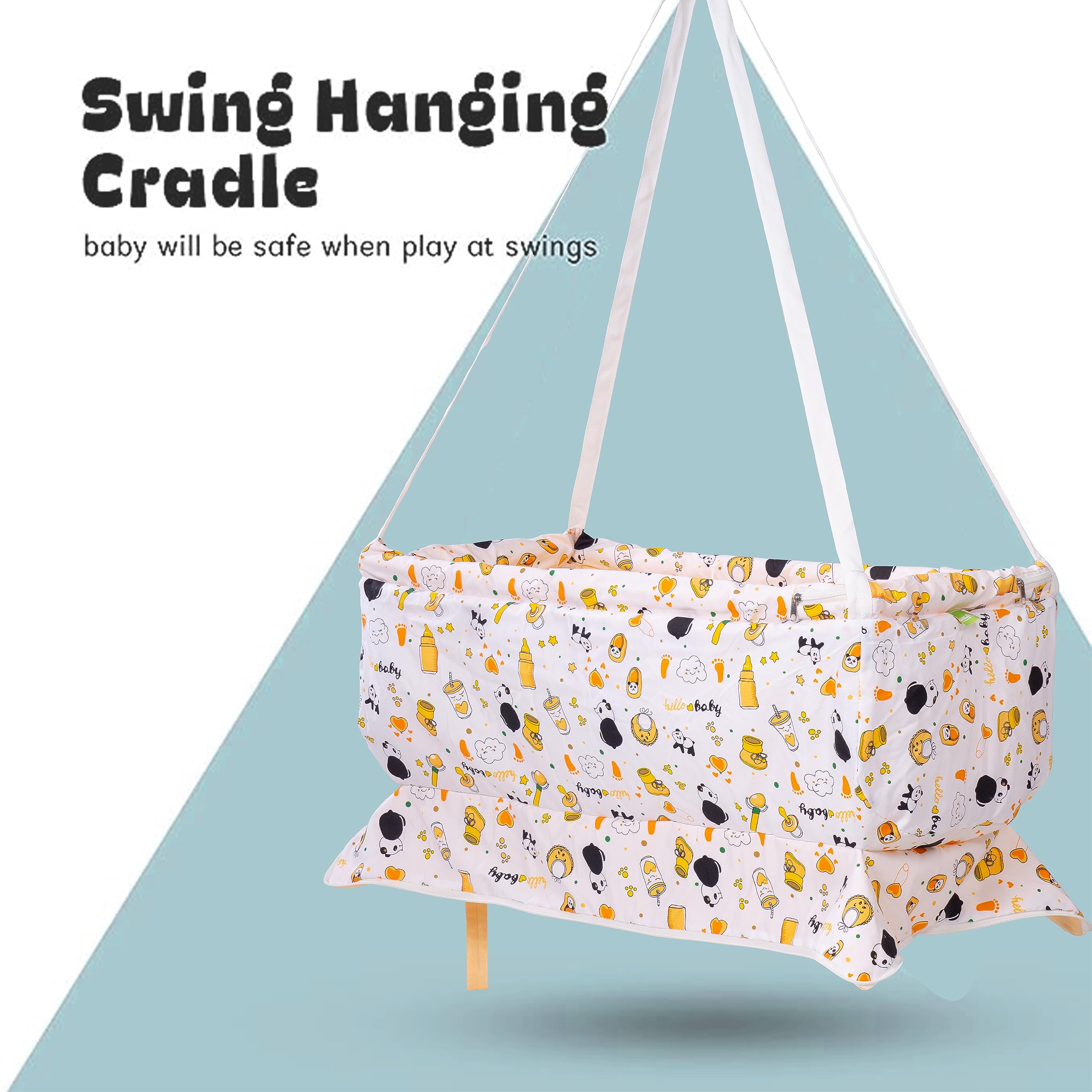 Baybee Newborn Baby Swing Hanging Cradle with Mosquito Net and Spring Baybee India