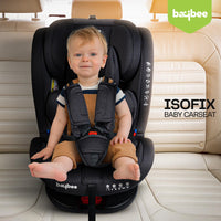Baybee Convertible Car Seat for Baby with Isofix, 360 Rotatable, Front & Rear Facing, Recline, Headrest Adjustable, 5 Point Safety Belt