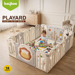Baybee Lion Kids Playpen for Babies  (16 Panels) Foldable Baby Play Area Indoor Setup BAYBEE