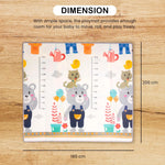 Baybee Baby Double Sided Play Mat Foldable Crawling Mat Size W-180cm X H-200 cm - Assorted Themes BAYBEE