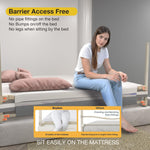 BAYBEE Baby Bed Rail Guard for Baby Toddlers Safety, Portable Kids Bed Rail Safeguard Fence with 28 Adjustable Height - 180 x 80 cm