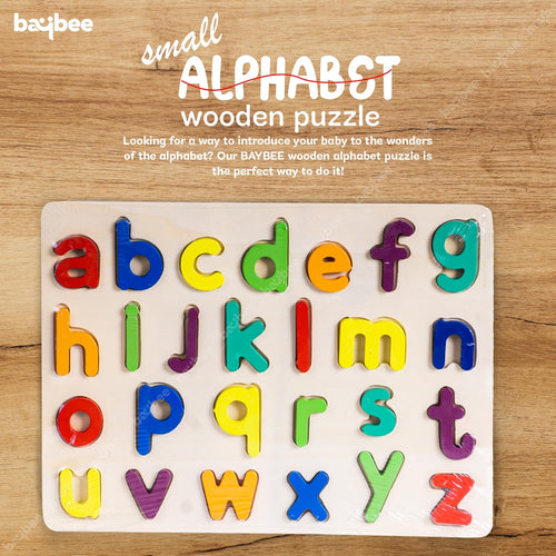 Small Case Alphabetical Wooden Puzzle Game Toys BAYBEE