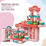 Baybee 3 in 1 Kitchen Set for Kids Portable Pretend Play Little Chef Plastic Toys