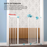 Baybee Auto Close Baby Safety Gate for Kids, Extra Tall Baby Fence Barrier Dog Gate with Easy Walk-Thru Child Gate | Baby Gate for House, Stairs, Door | Safety Gate for Baby (Green (75-85 +10cm)) Baybee India