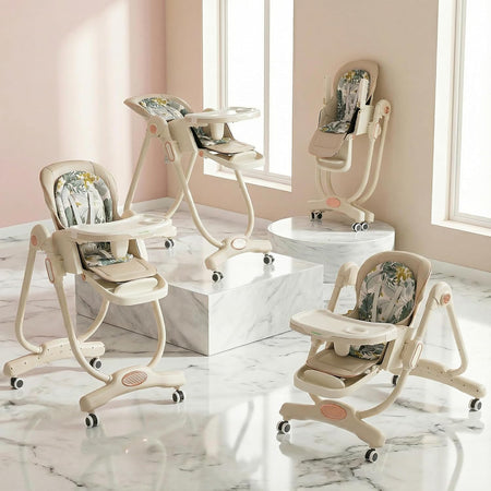 Baybee 3 in 1 High Chair with Removable Food & Toy Tray, 4 Level Height Adjustment Baybee India
