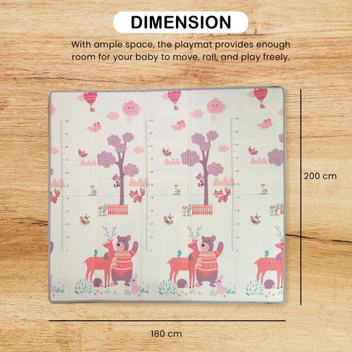 Sea Theme Baby Double Sided Play Mat Foldable Crawling Mat Size W-180cm X H-200 cm - Assorted Themes BAYBEE