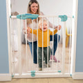 Baybee Auto Close Baby Safety Gate for Kids, Extra Tall Baby Fence Barrier Dog Gate with Easy Walk-Thru Child Gate | Baby Gate for House, Stairs, Door | Safety Gate for Baby (Green 75-85cm) Baybee India