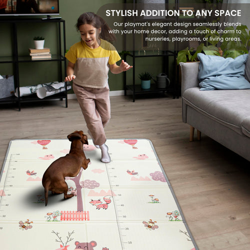 Assorted Themes Baby Double Sided Play Mat Foldable Crawling Mat Size W-180cm X H-120 cm BAYBEE