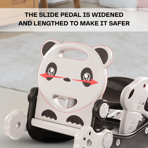 Baybee 3 in 1 Panda Garden Slider for Kids, Plastic Baby Slide with Rocker & Baby Chair Combo BAYBEE