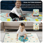 Travel Wonderer Theme Baby Double Sided Play Mat Foldable Crawling Mat Size W-180cm X H-120 cm -  Assorted Themes BAYBEE