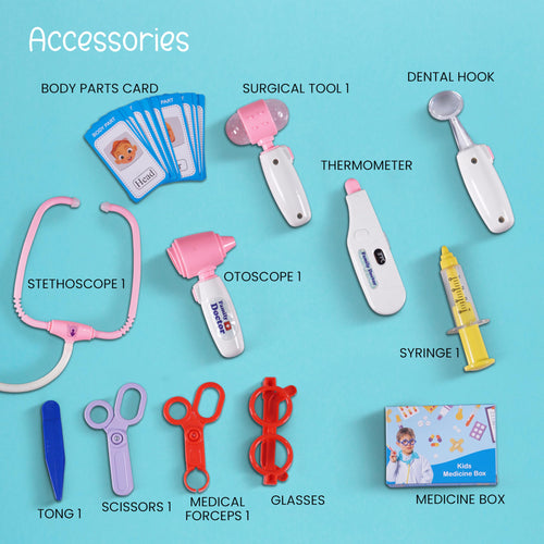 Doc-in-a-Box 3 in 1 Portable Pretend Play Doctor Set BAYBEE