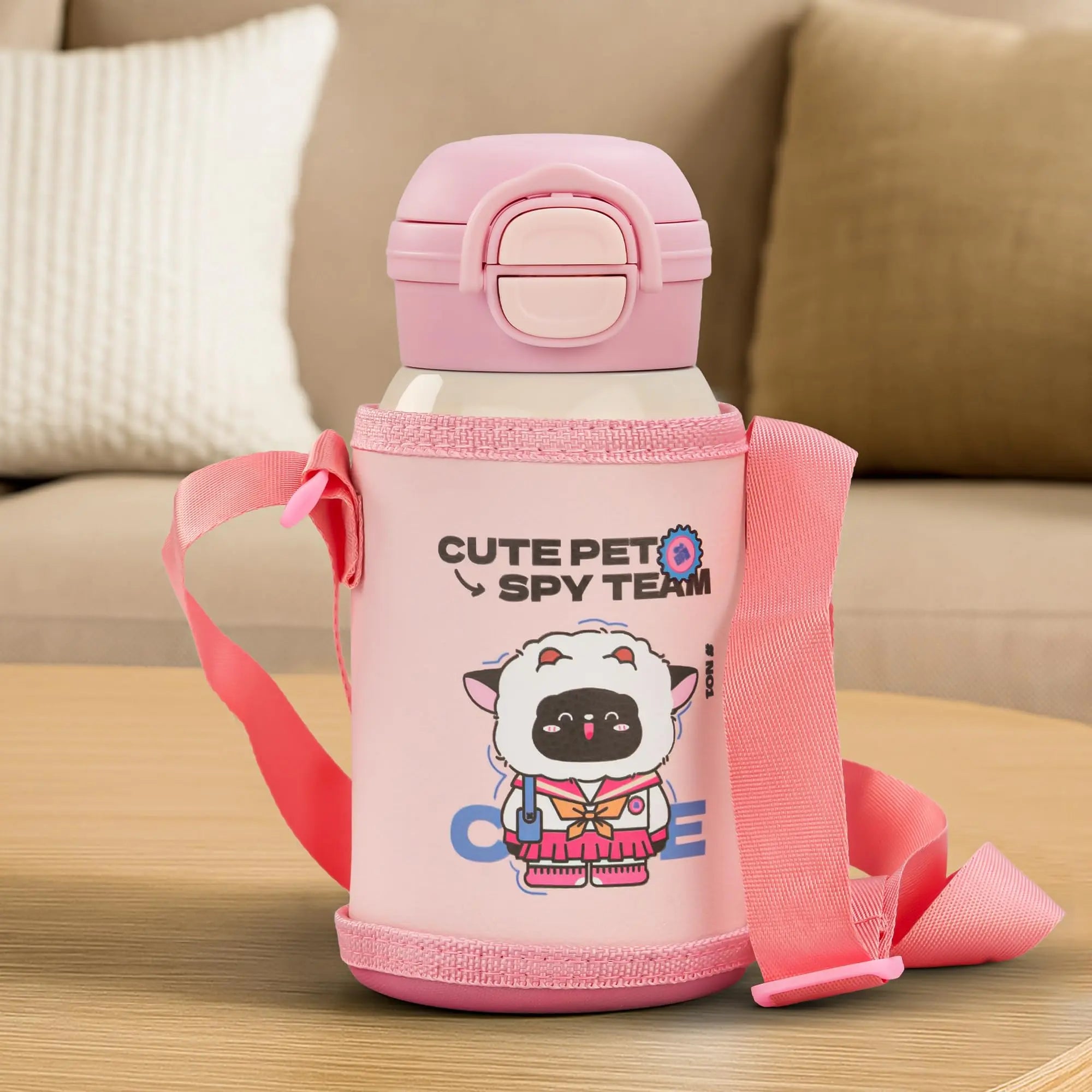 Baybee 2 in 1 PandaPlunge Baby Sipper Bottle with Straw for Kids Sipper Water Bottle (550ml) BAYBEE