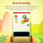 Baybee Wooden Activity Push and Pull Walker for Kids, Learning Sit to Stand Baby Walker BAYBEE