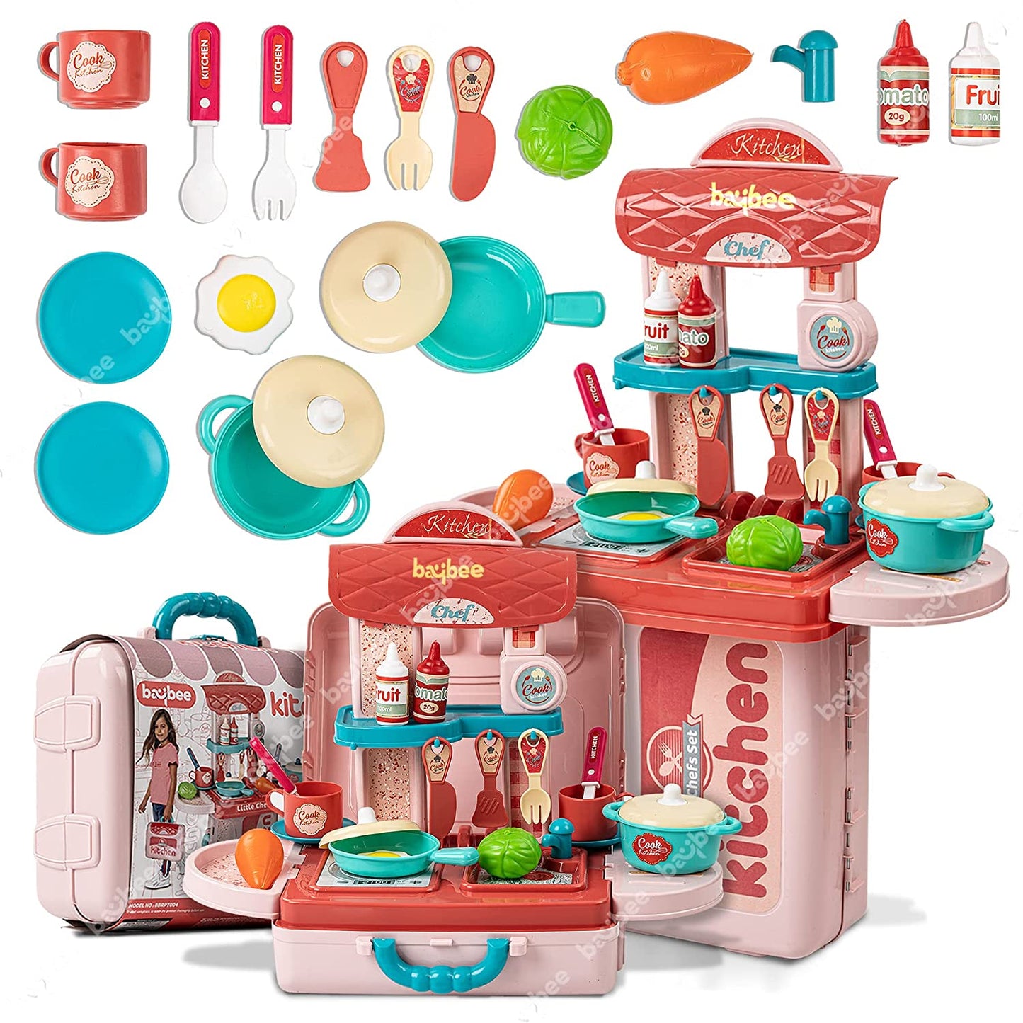 Baybee Kids Kitchen Set Pretend Play Toy for Children's Cooking