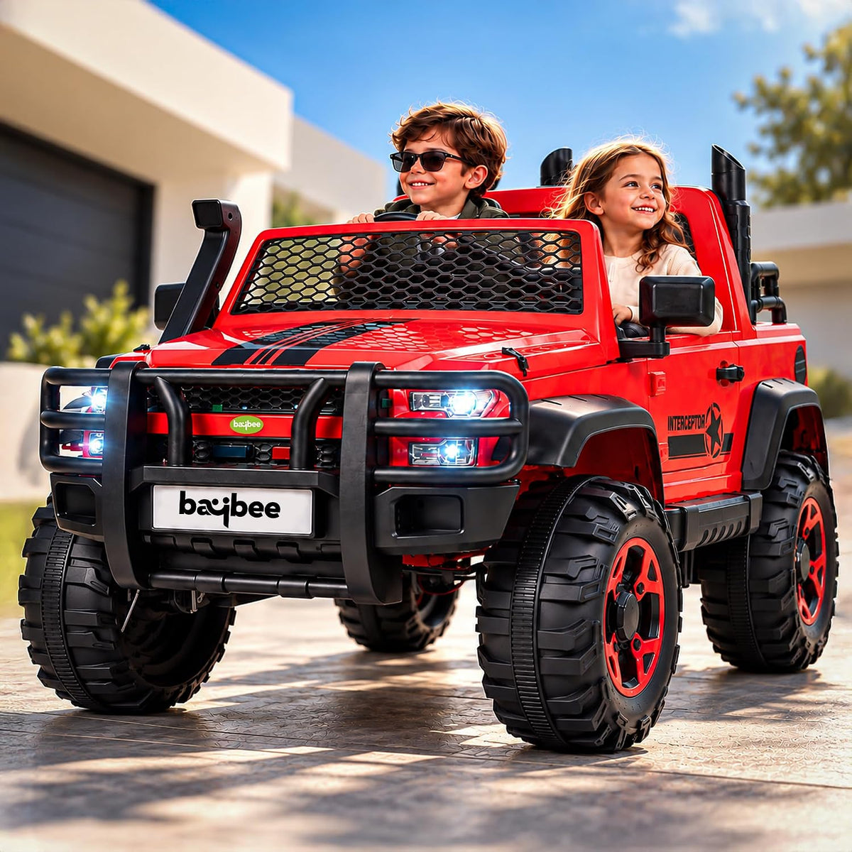 Baybee Rampage Rechargeable Battery Operated Jeep for Kids, Ride on Toy Kids Car
