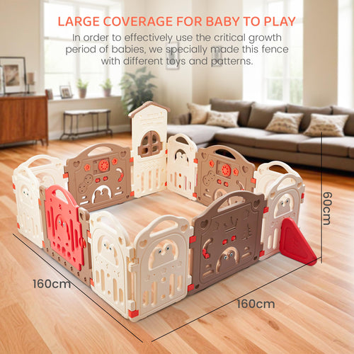 Baybee Kids Playards Playpen for Babies, Smart Portable Baby Activity with Safety Door Lock & Side Guard-  Upto 5 Years boys Girls (12 Panels) BAYBEE