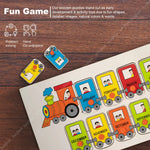 BAYBEE Toddlers Train Theme with Passenger & Months Name Educational Learning Knob Pegged Puzzle for Kids BAYBEE