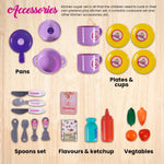 Baybee Kitchen King 2 in 1 Set for Kids, Portable Pretend Play Little Chef Set Toys BAYBEE
