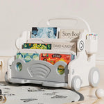 Baybee 3 in 1 Baby Push Walker for Kids, Bookshelf for Kids Room, 3-Tier Toy Book Storage Rack BAYBEE