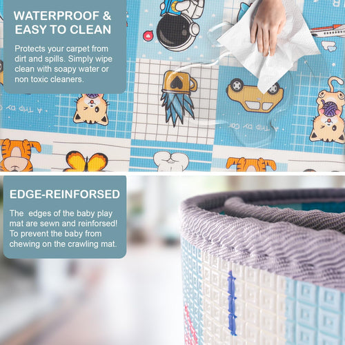 Baybee Crawling Foldable Kids Play Mat for Babies Size 180x150CM -  Assorted Themes BAYBEE