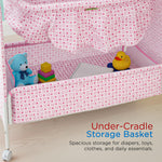 Baybee DOZY Baby Swing Cradle for Newborns with Mosquito Net Portable Infant Palna Jhula Baybee India