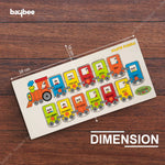 BAYBEE Toddlers Train Theme with Passenger & Months Name Educational Learning Knob Pegged Puzzle for Kids BAYBEE