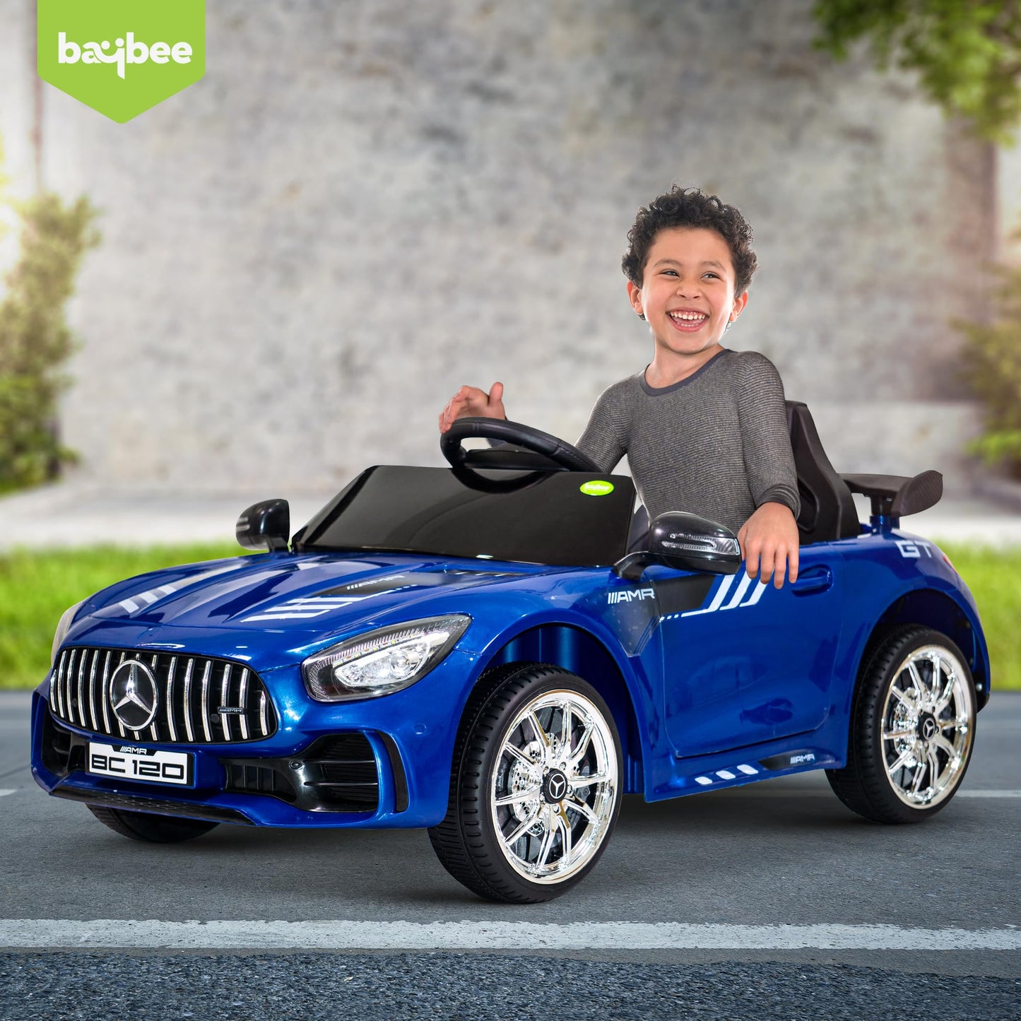 Baybee Spyder Rechargeable Battery Operated Car for Kids, Ride on Toy Kids Car with Music, USB, Safety Belt
