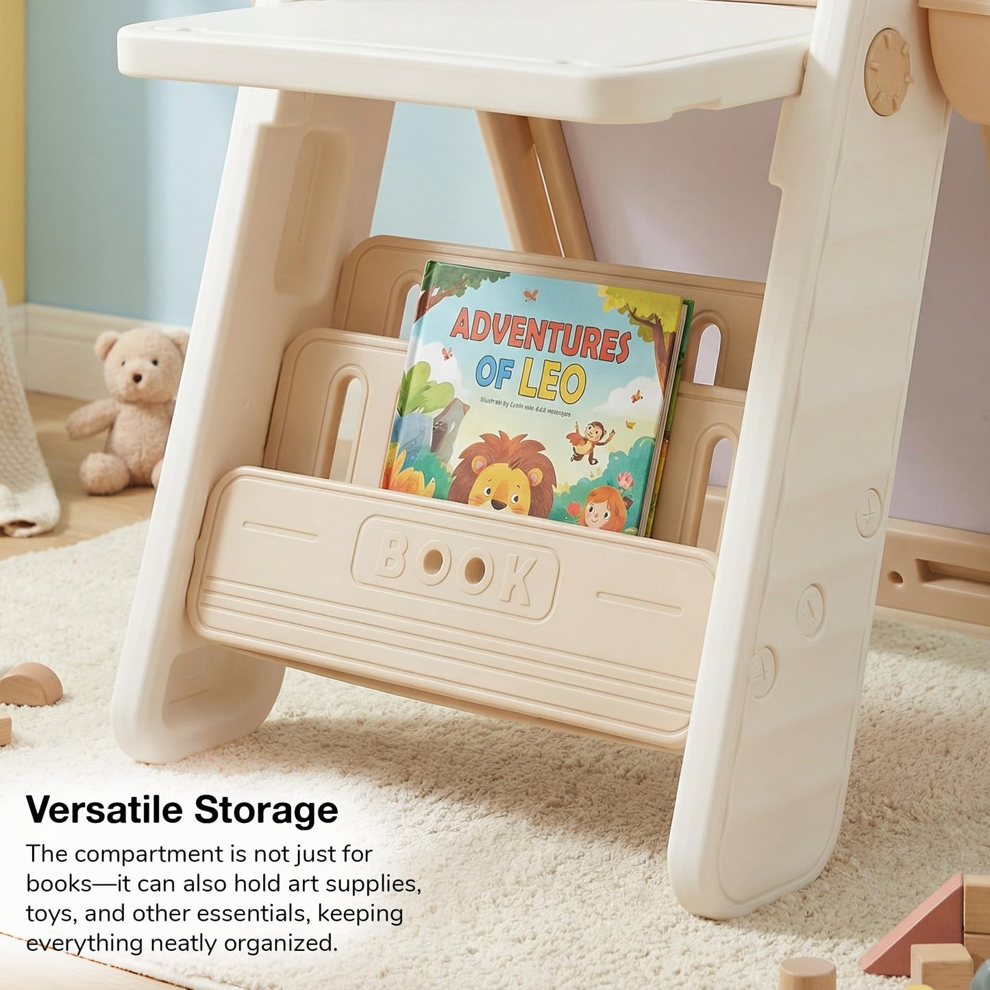 Baybee 2-in-1 Convertible Drawing & Writing Table for Kids Study Table with Whiteboard, Storage & Ergonomic Chair Baybee India