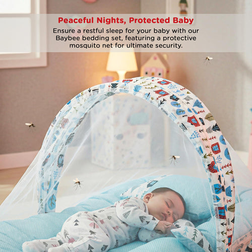 Baybee Baby Bedding Set for New Born Baby, Bed Mattress with Mosquito Net Baybee India
