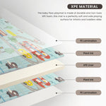 Travel Wonderer Theme Baby Double Sided Play Mat Foldable Crawling Mat Size W-180cm X H-120 cm -  Assorted Themes BAYBEE