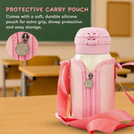Baybee 2 in 1 PandaPlunge Baby Sipper Bottle with Straw for Kids Sipper Water Bottle (550ml) BAYBEE