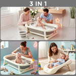 Baybee Aquabee Baby Bath Tub Set for Kids Portable Bathing Tub with Temperature Sensing - Baybee India